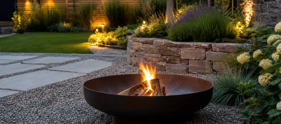 Feuerschale im Garten integrieren: DIY-Inspirationen fuer Gestaltung und Funktionen
