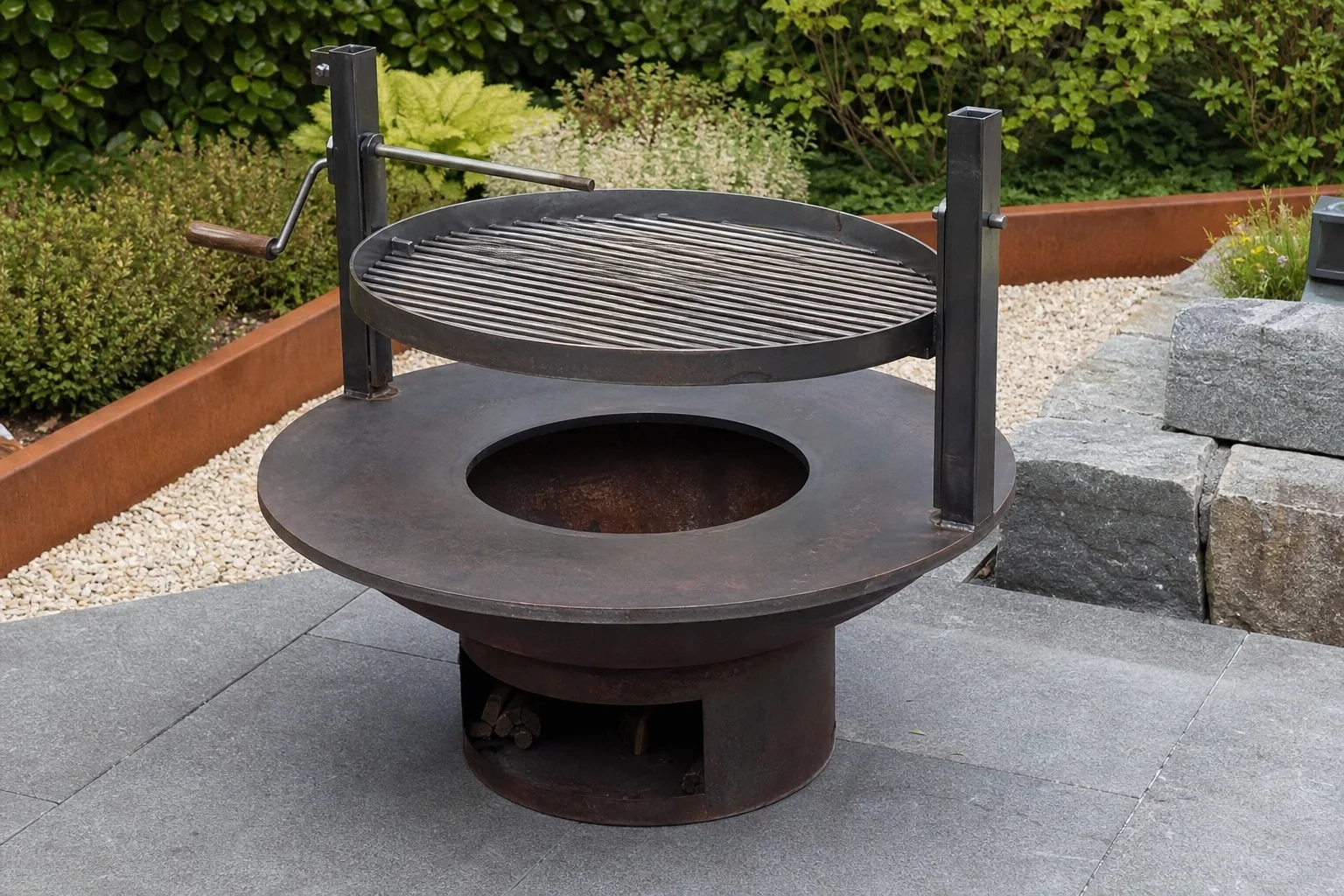 Feuerschale mit Grillfunktion selber umbauen: DIY-Anleitung fuer Outdoor-Kueche